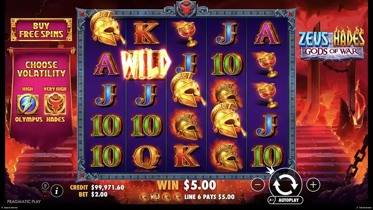 Play Zeus vs Hades for maximum profit