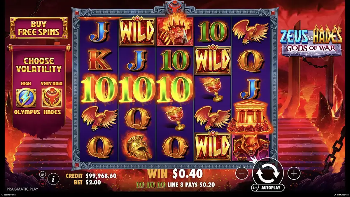 Zeus vs Hades slot test version