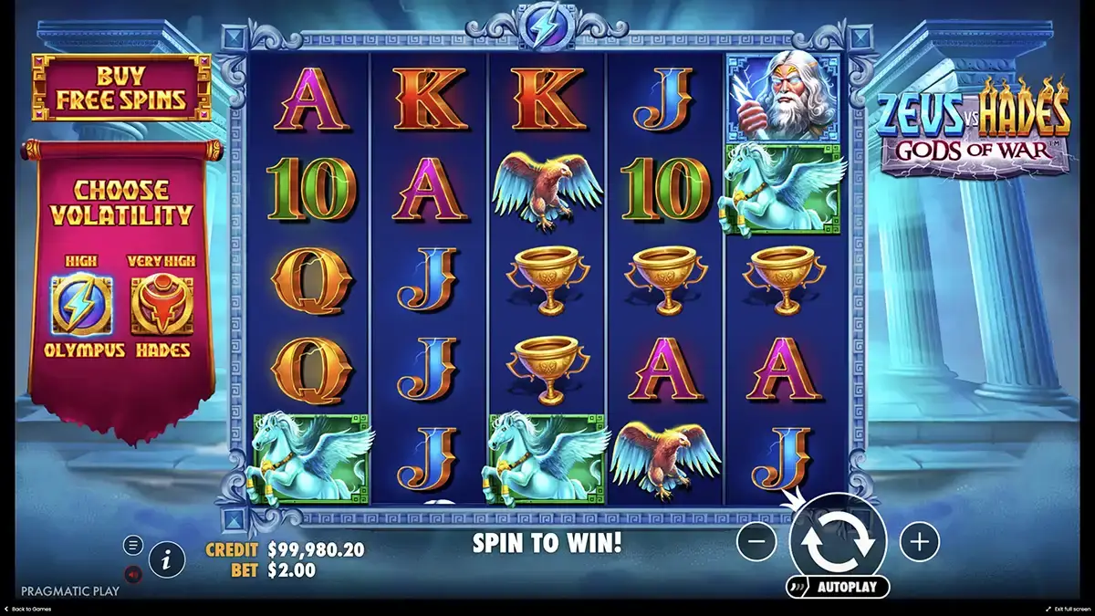 Playing Zeus vs Hades on your phone